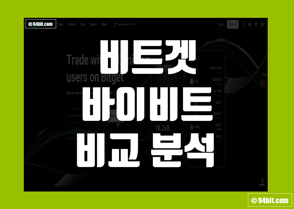 비트겟 vs 바이비트 비교 장점 및 단점 그리고 수수료 구조 차이 분석