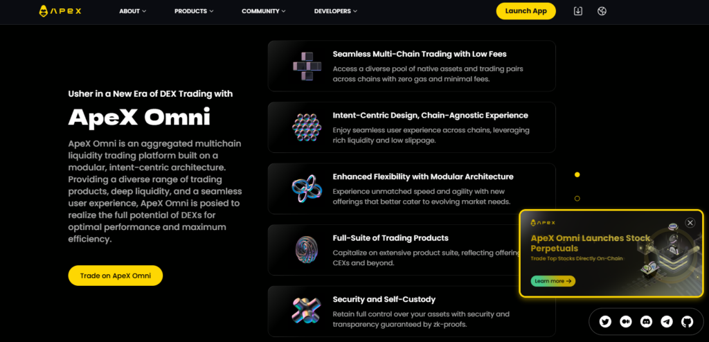 에이펙스 옴니(Apex Omni) 거래소 사용법 FAQ 초보자 가이드