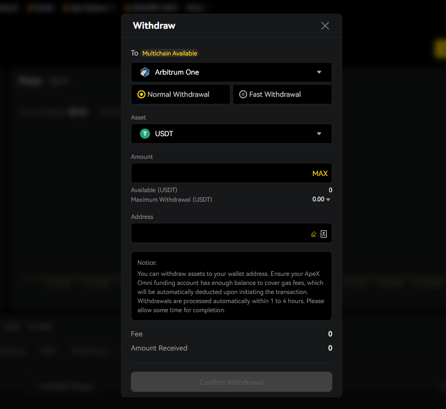 에이펙스 옴니(Apex Omni) 거래소 사용법 FAQ 초보자 가이드
