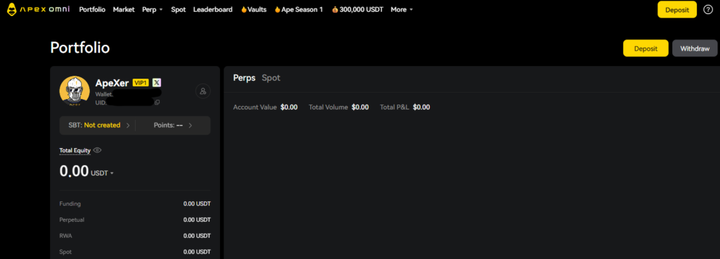 에이펙스 옴니(Apex Omni) 거래소 사용법 FAQ 초보자 가이드