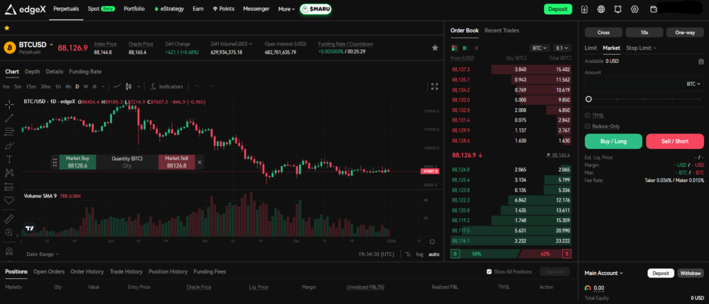 엣지엑스(edgeX) 거래소 사용법 초보자 가이드