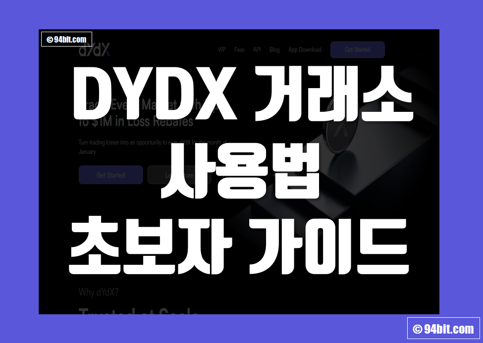 디와이디엑스(DYDX) 거래소 사용법 FAQ 초보자 가이드