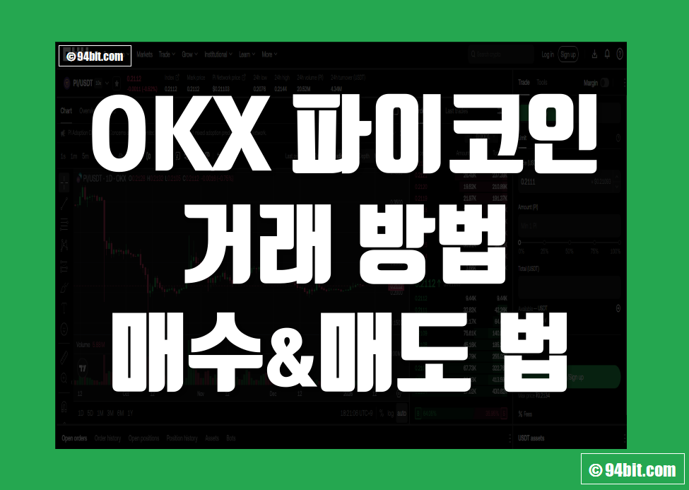 오케이엑스(OKX) 파이코인(PI) 거래방법 그리고 매수 매도 하는법